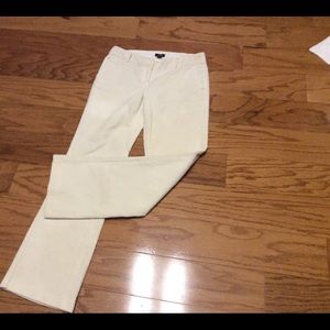 J. Crew Cords Size 4 Cream Straight Leg Low Fit Heavyweight All Cotton
